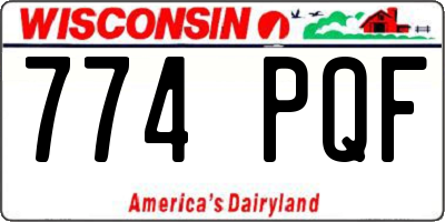 WI license plate 774PQF