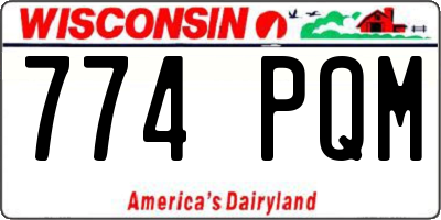 WI license plate 774PQM