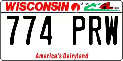 WI license plate 774PRW