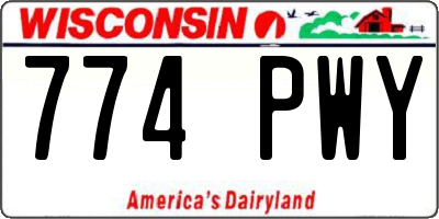 WI license plate 774PWY