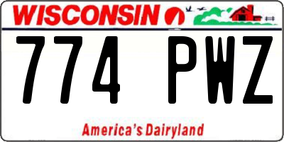 WI license plate 774PWZ