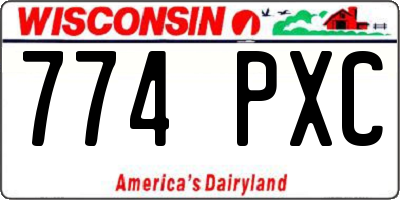 WI license plate 774PXC