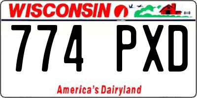 WI license plate 774PXD