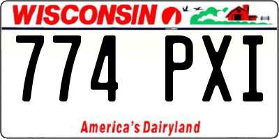 WI license plate 774PXI