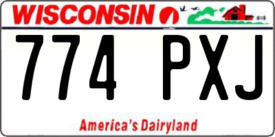 WI license plate 774PXJ