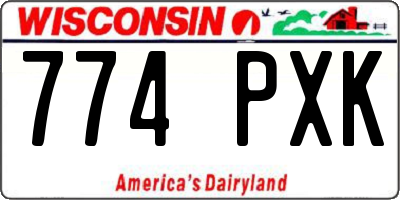 WI license plate 774PXK