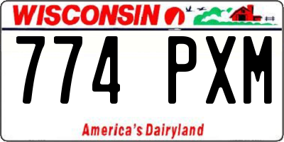 WI license plate 774PXM