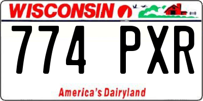 WI license plate 774PXR