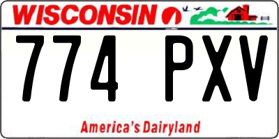 WI license plate 774PXV