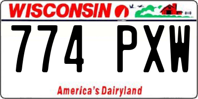 WI license plate 774PXW