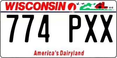 WI license plate 774PXX