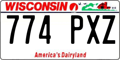 WI license plate 774PXZ