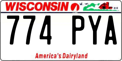 WI license plate 774PYA