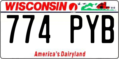 WI license plate 774PYB