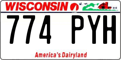 WI license plate 774PYH