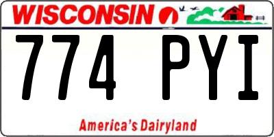 WI license plate 774PYI
