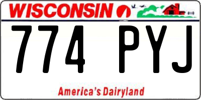 WI license plate 774PYJ