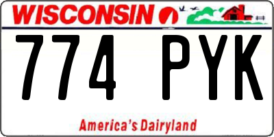WI license plate 774PYK