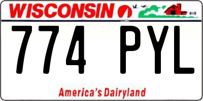 WI license plate 774PYL
