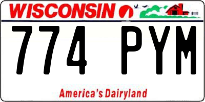 WI license plate 774PYM