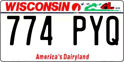 WI license plate 774PYQ