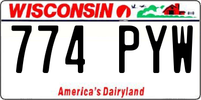 WI license plate 774PYW