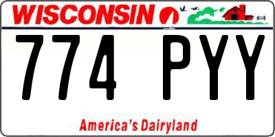 WI license plate 774PYY