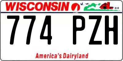 WI license plate 774PZH