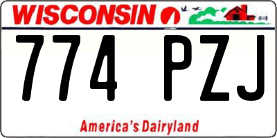 WI license plate 774PZJ