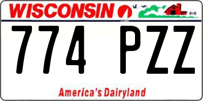 WI license plate 774PZZ