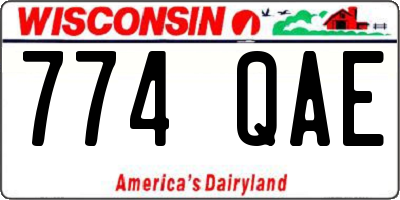 WI license plate 774QAE