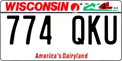 WI license plate 774QKU