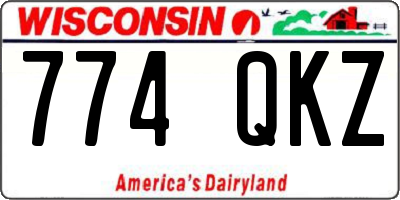 WI license plate 774QKZ
