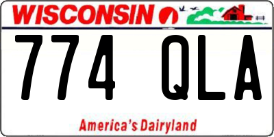 WI license plate 774QLA