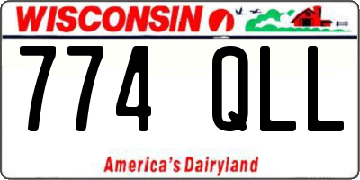 WI license plate 774QLL
