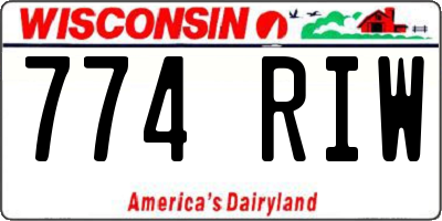 WI license plate 774RIW