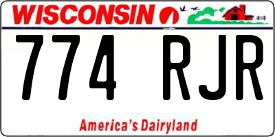 WI license plate 774RJR