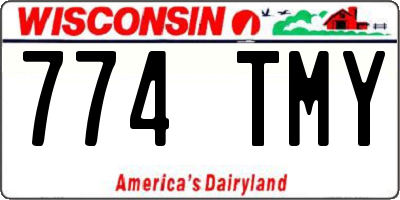 WI license plate 774TMY