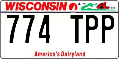 WI license plate 774TPP