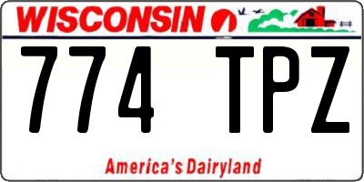 WI license plate 774TPZ