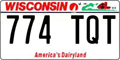 WI license plate 774TQT