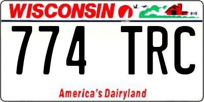 WI license plate 774TRC