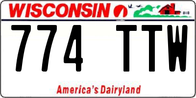 WI license plate 774TTW