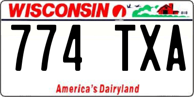 WI license plate 774TXA