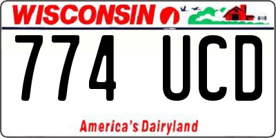 WI license plate 774UCD