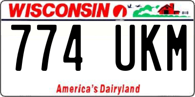 WI license plate 774UKM