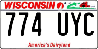 WI license plate 774UYC