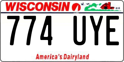 WI license plate 774UYE