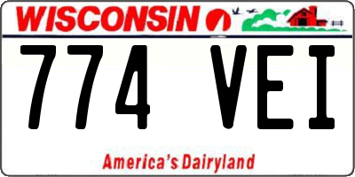 WI license plate 774VEI