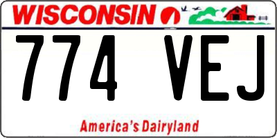 WI license plate 774VEJ